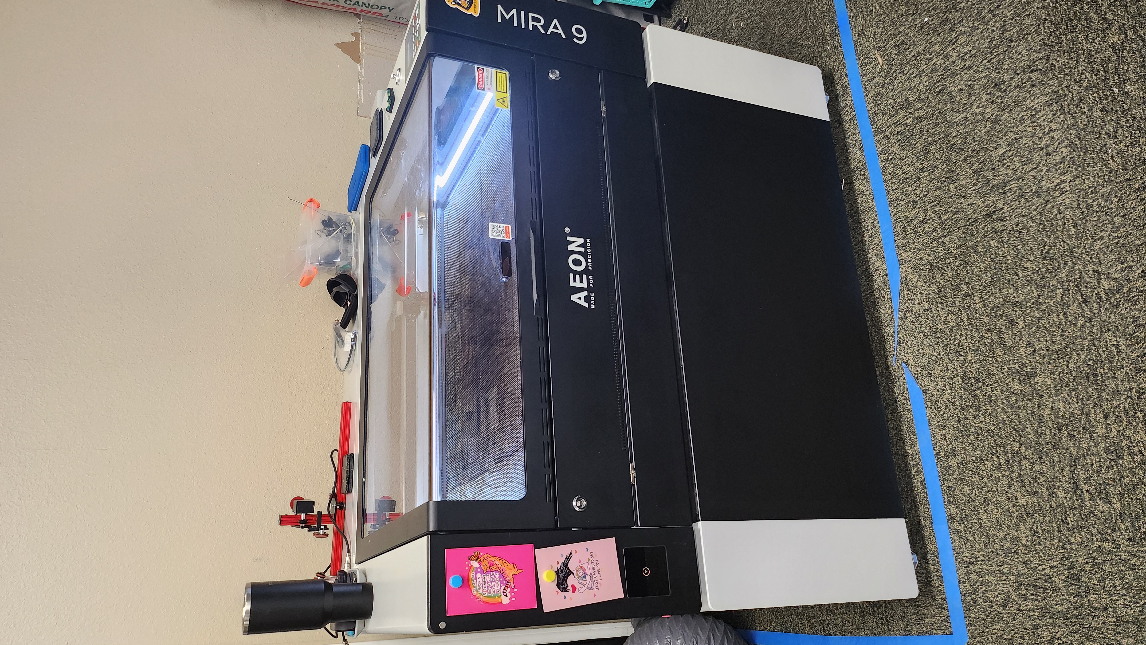 Laser engraving equipment at Busy Bee Printing and Engraving