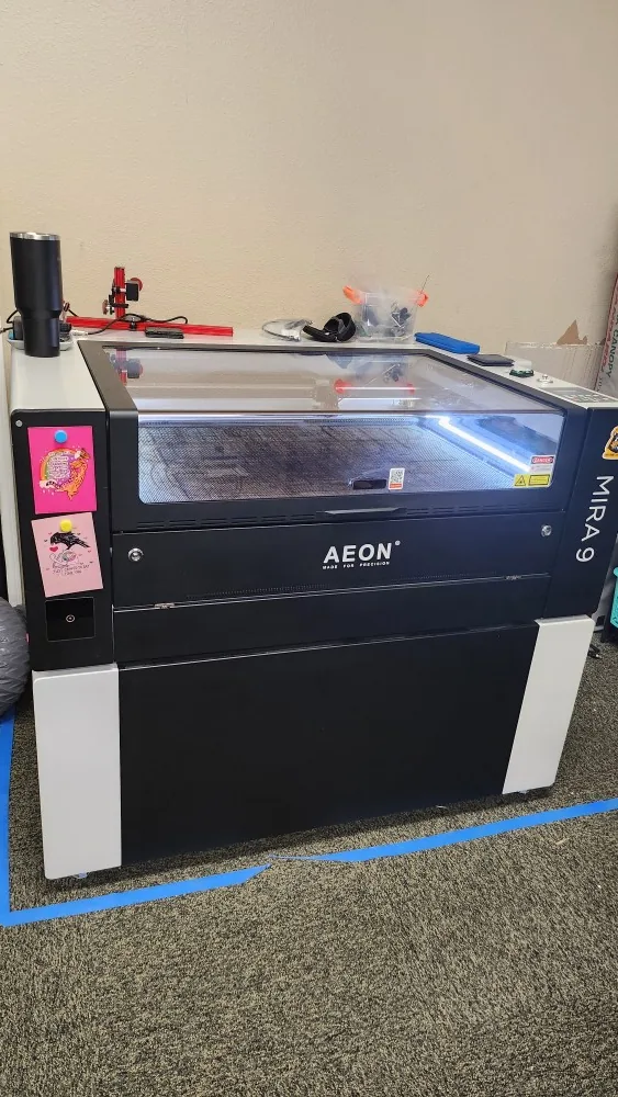 Laser engraving equipment at Busy Bee Printing and Engraving