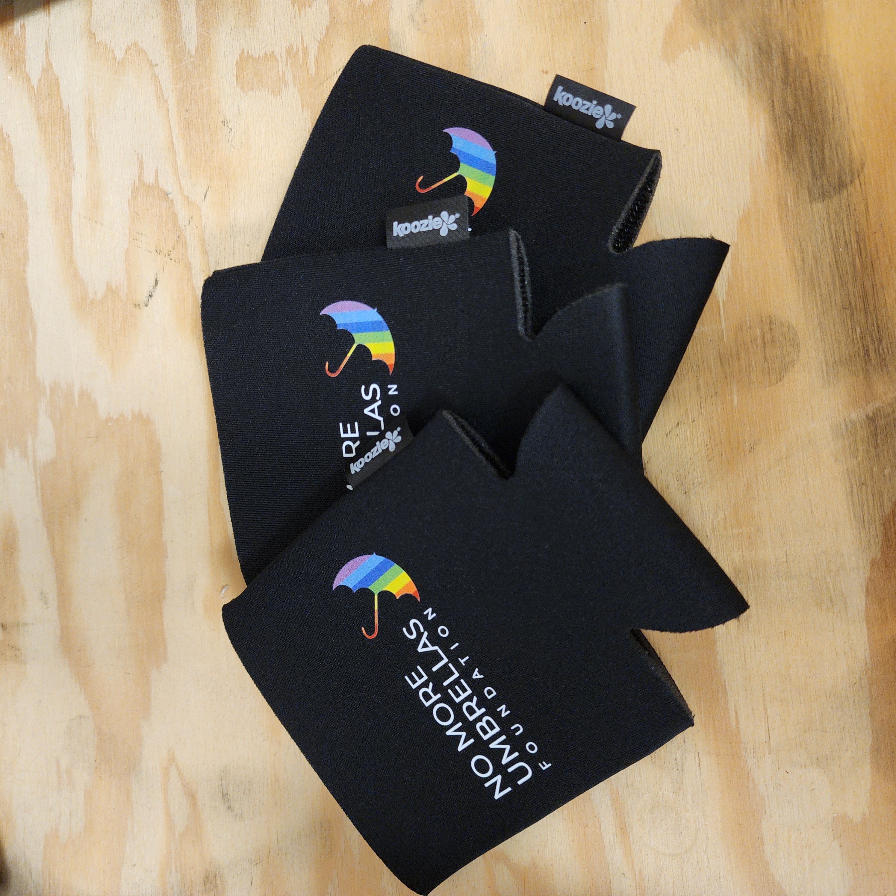 Stack of printed business marketing materials