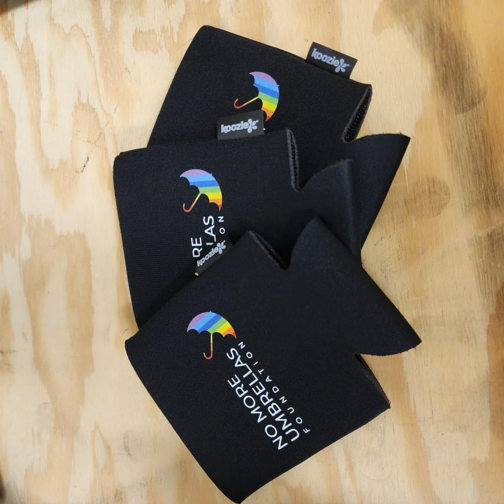 Stack of printed business marketing materials