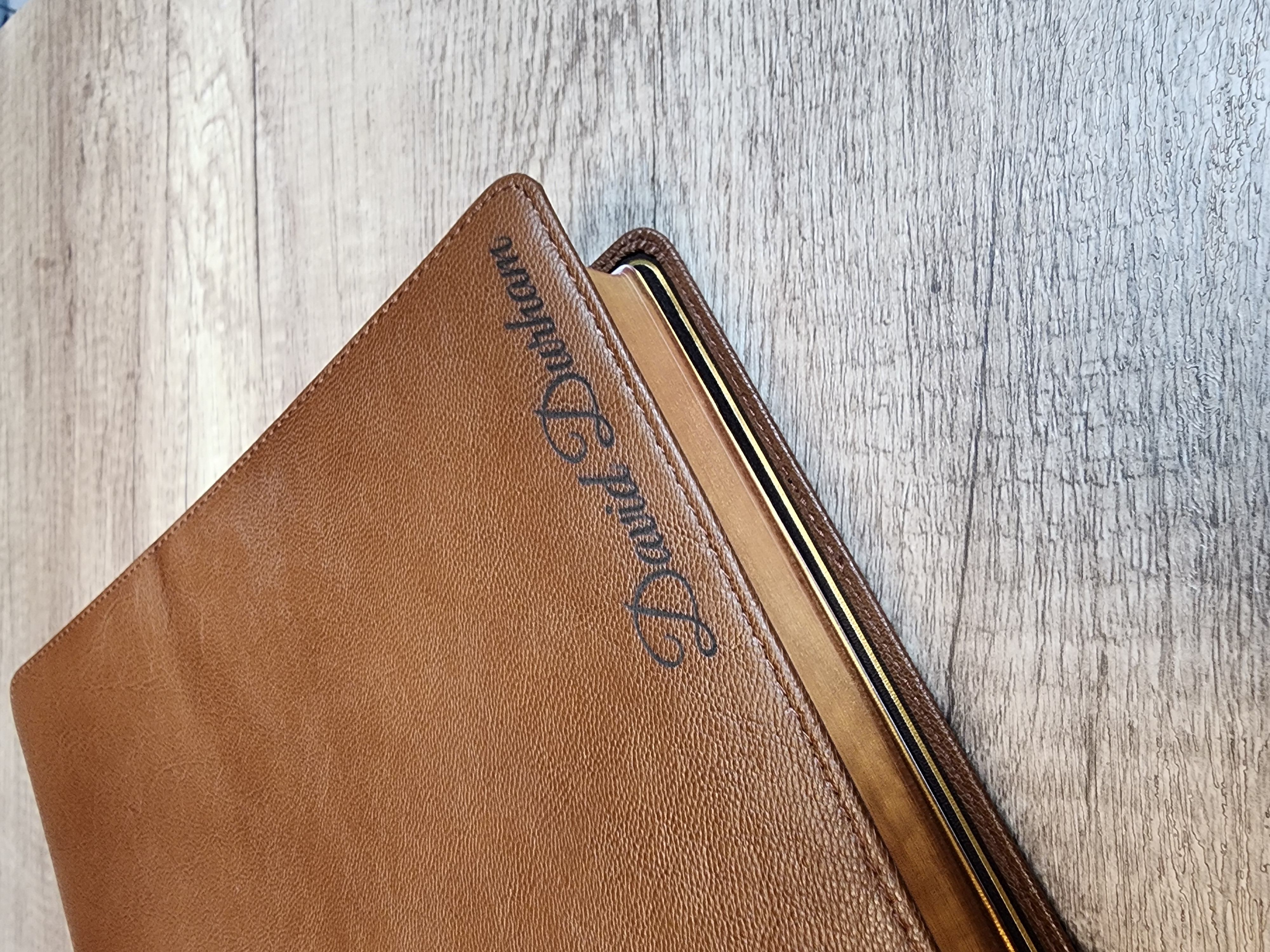 Engraved leather bible