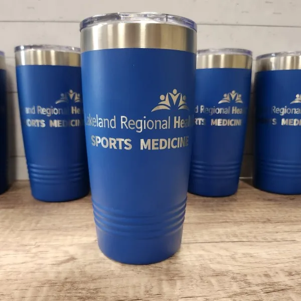 Bulk engraved logo tumblers for a business