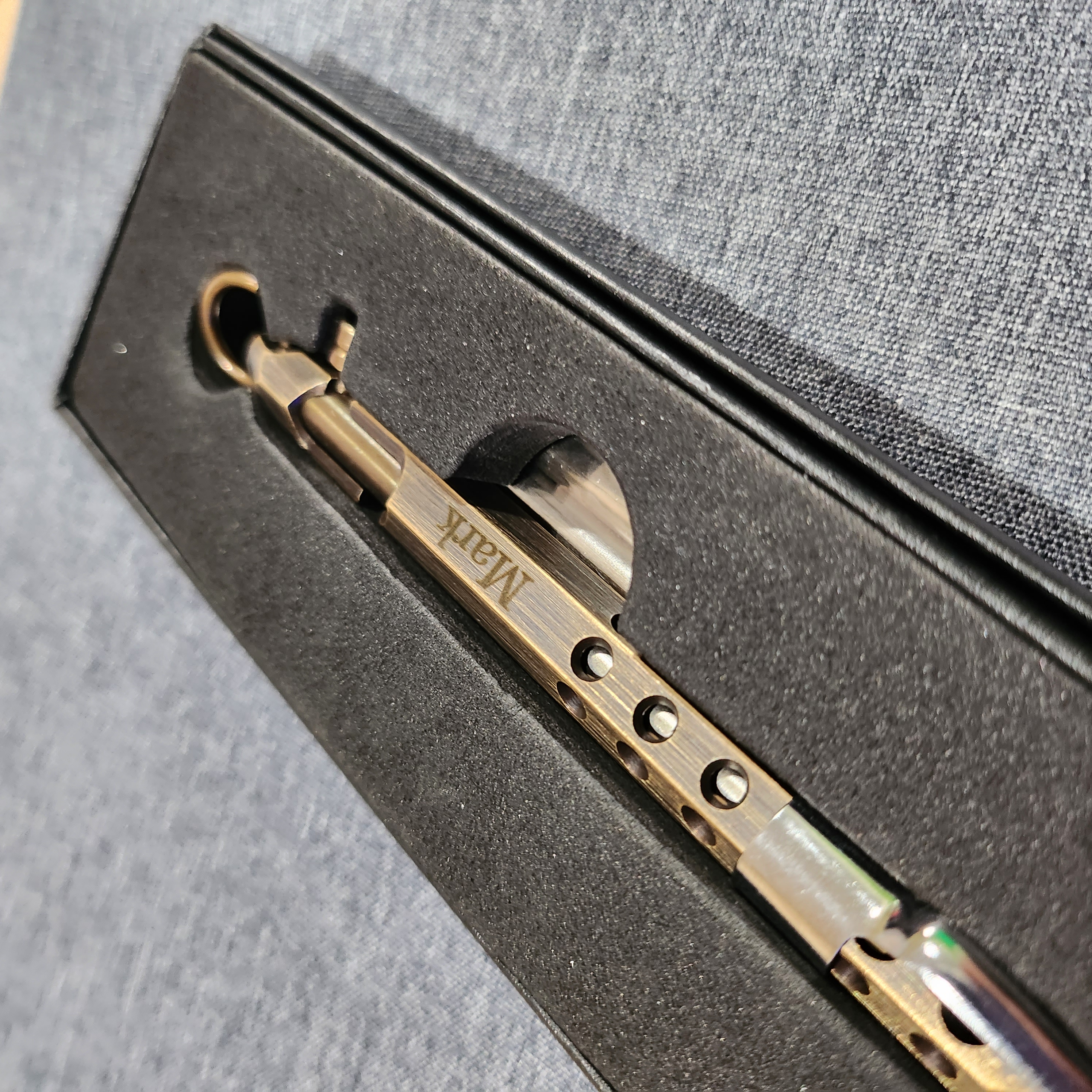Engraved metal pen