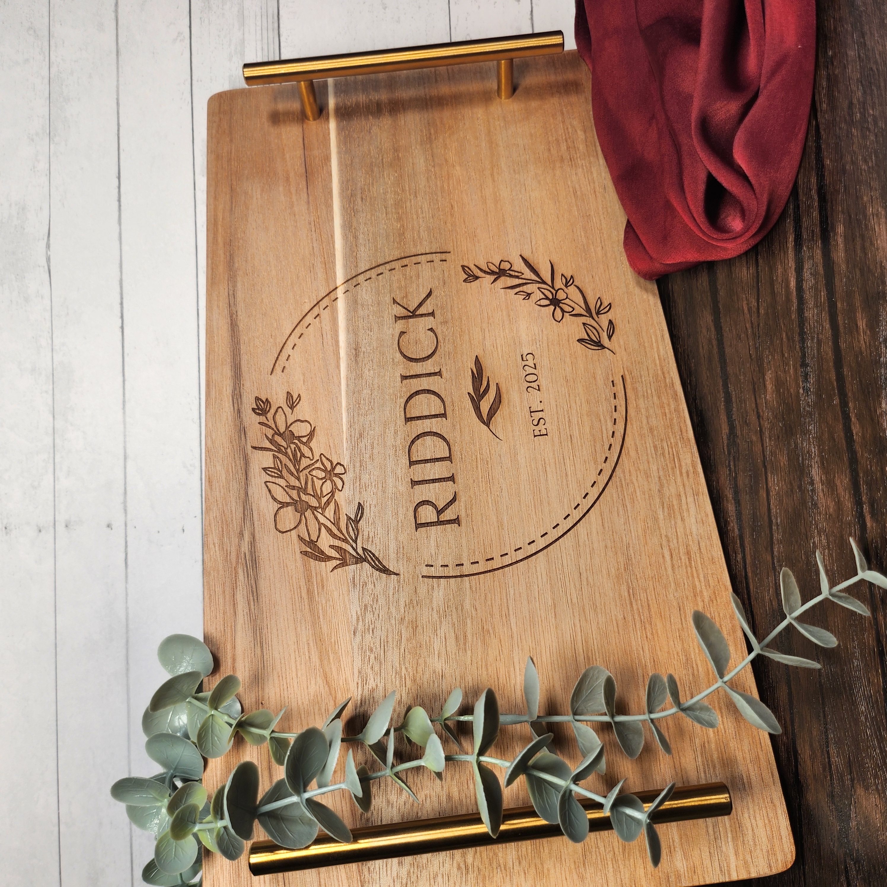 Engraved serving board