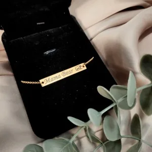 Engraved stainless necklace