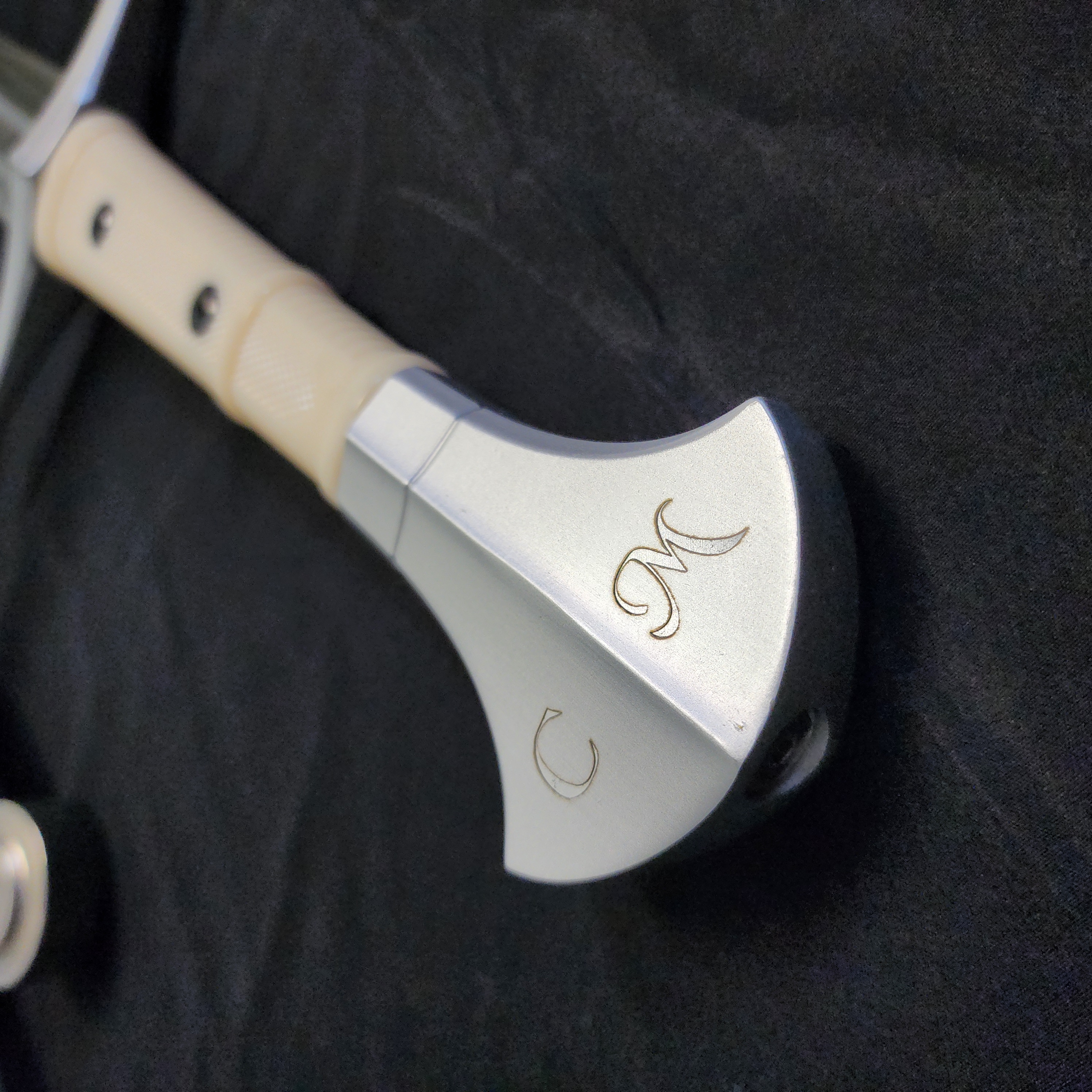 Engraved sword handle