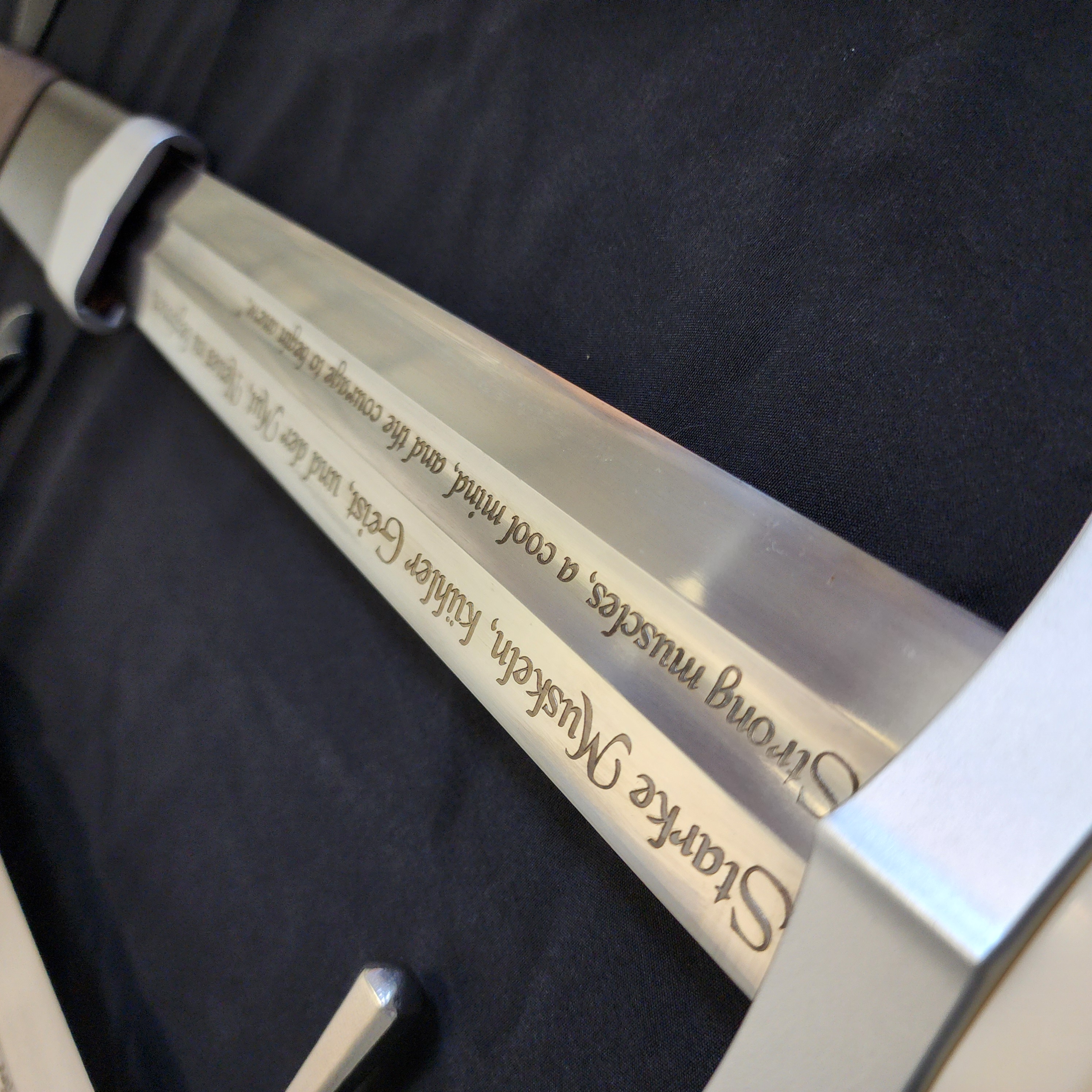 Engraved sword