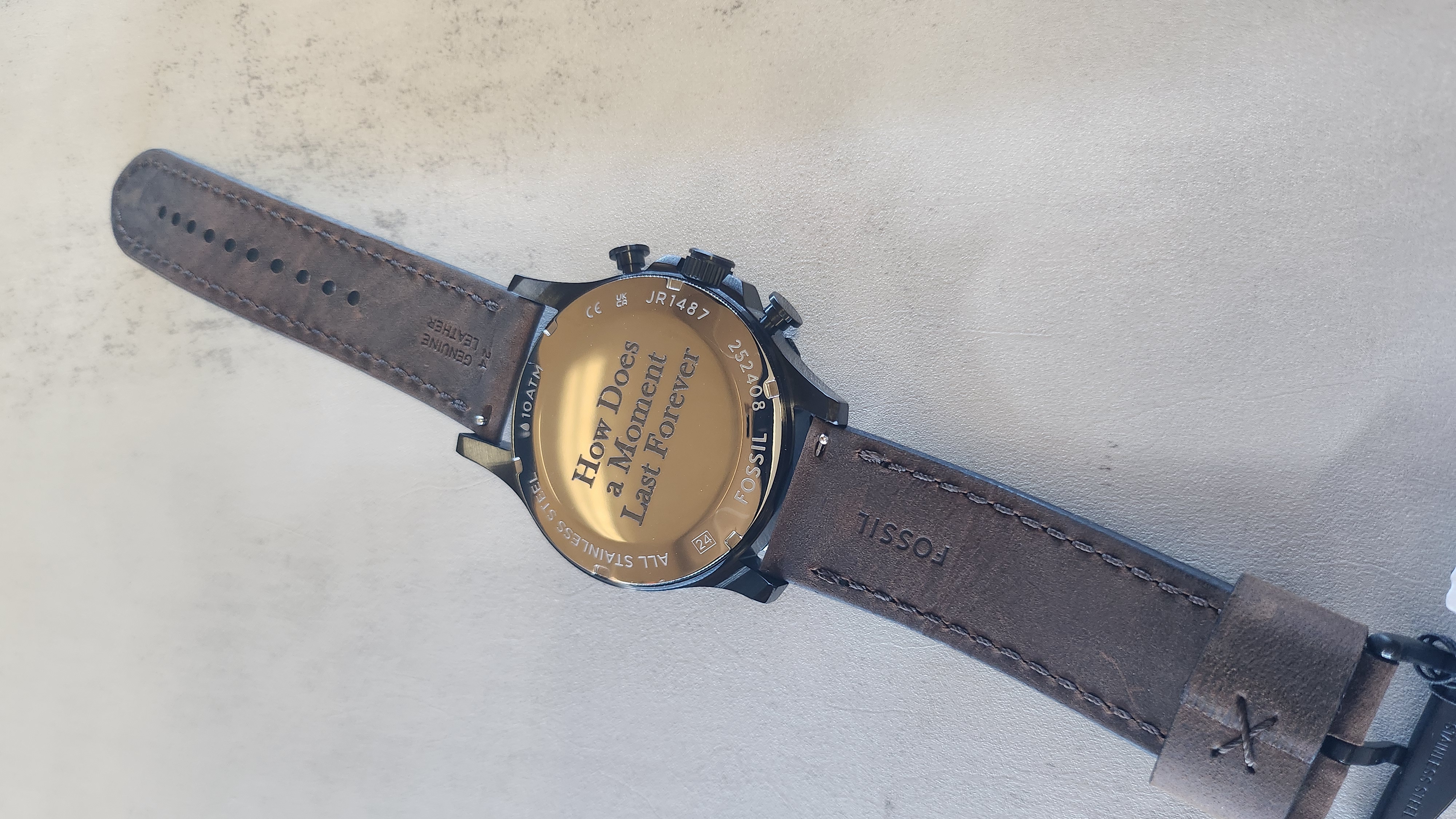 Engraved watch