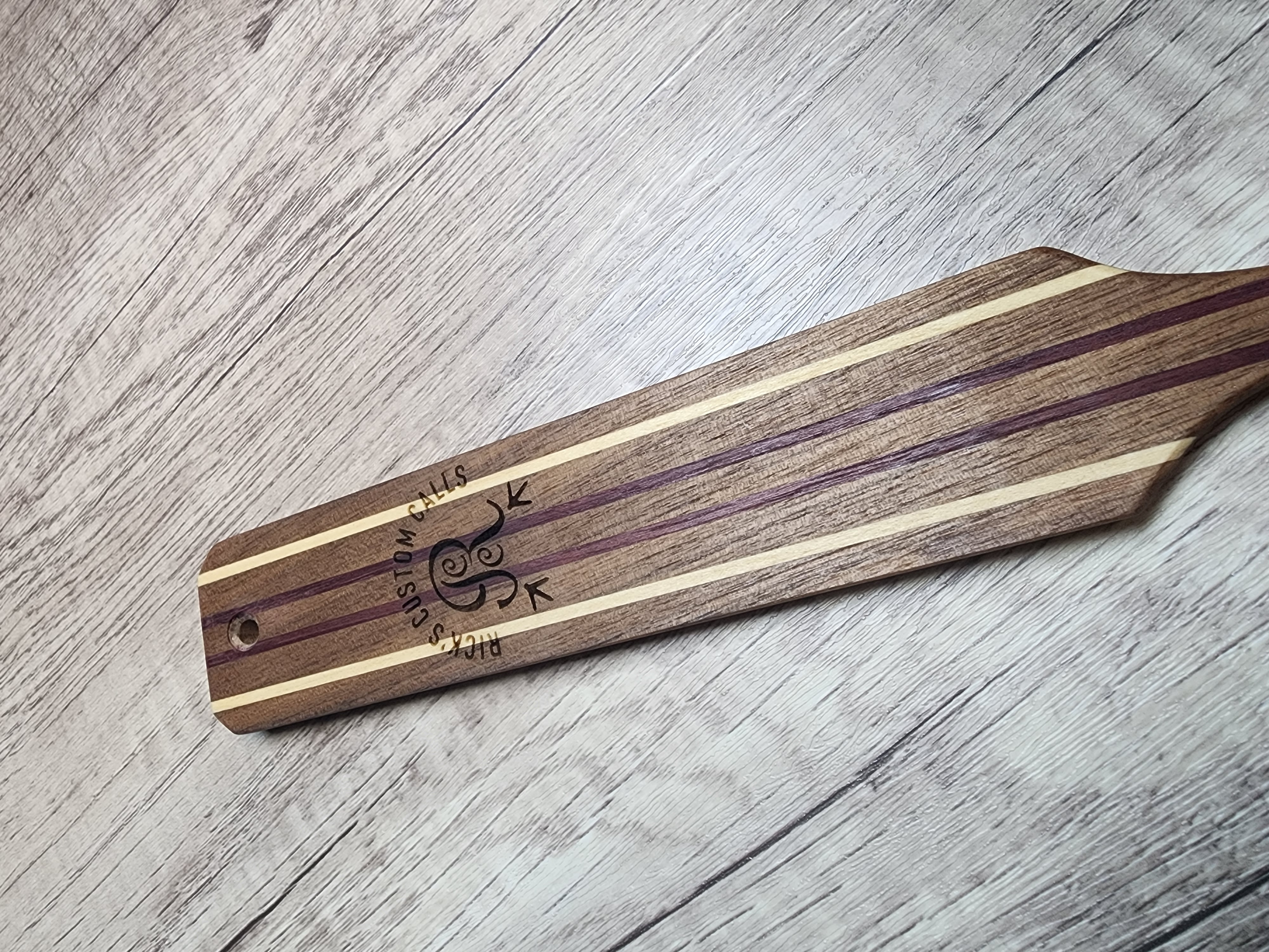 Engraved wooden turkey call