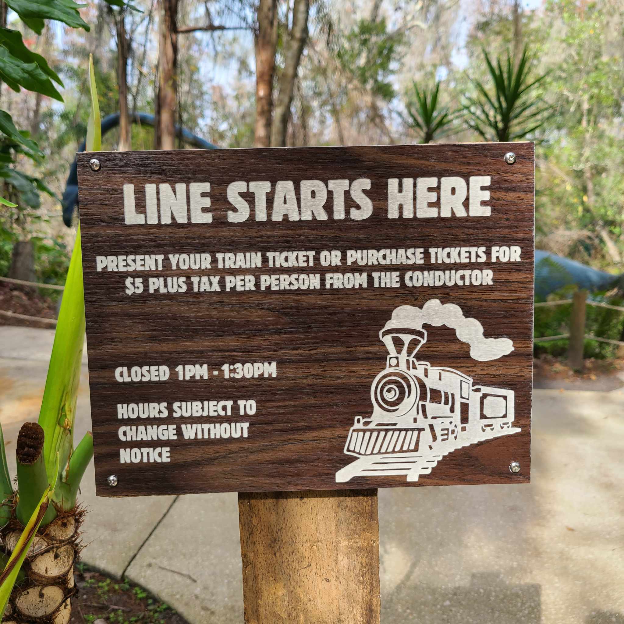 Line Starts Here signage