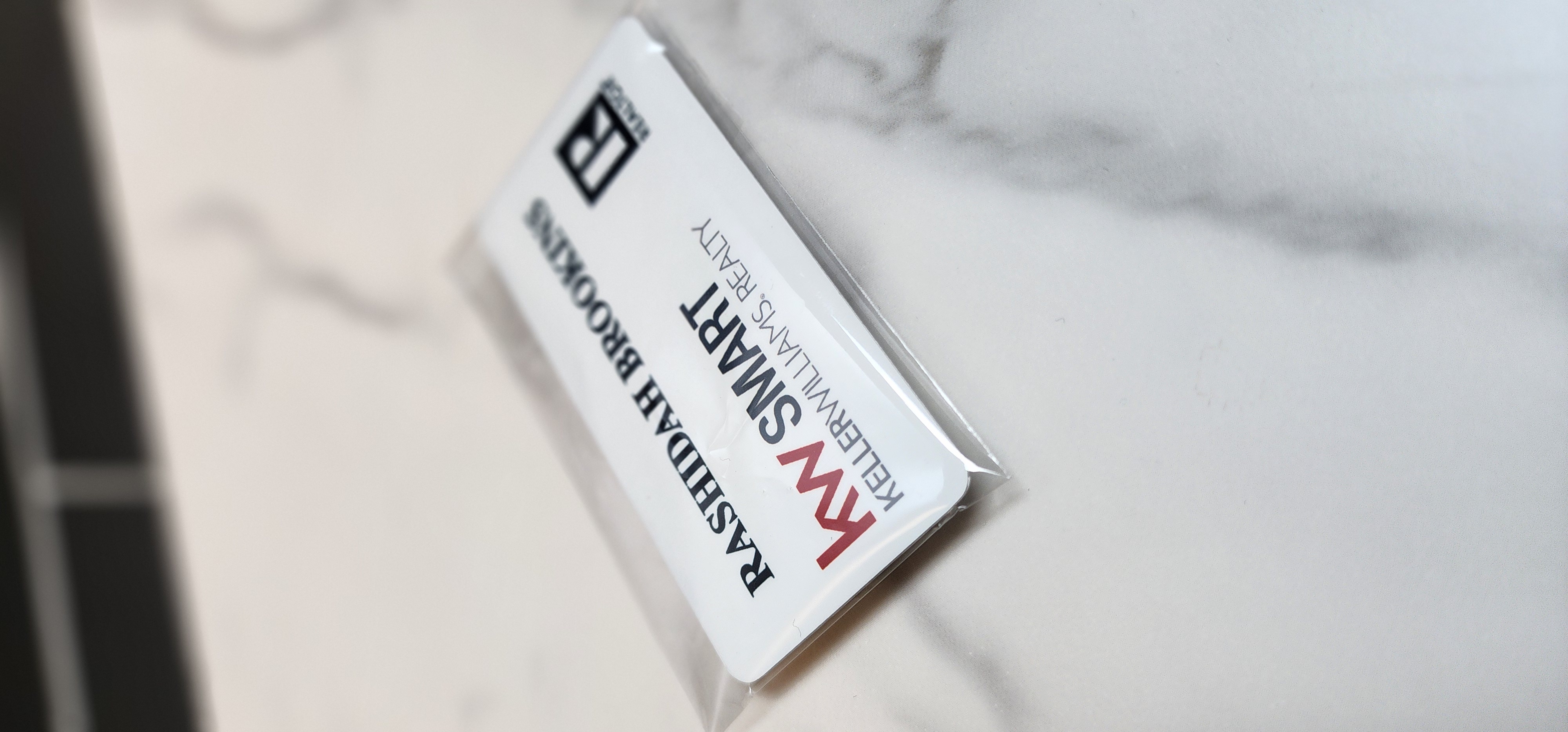 Printed magnetic name badge