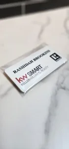 Printed magnetic name badge