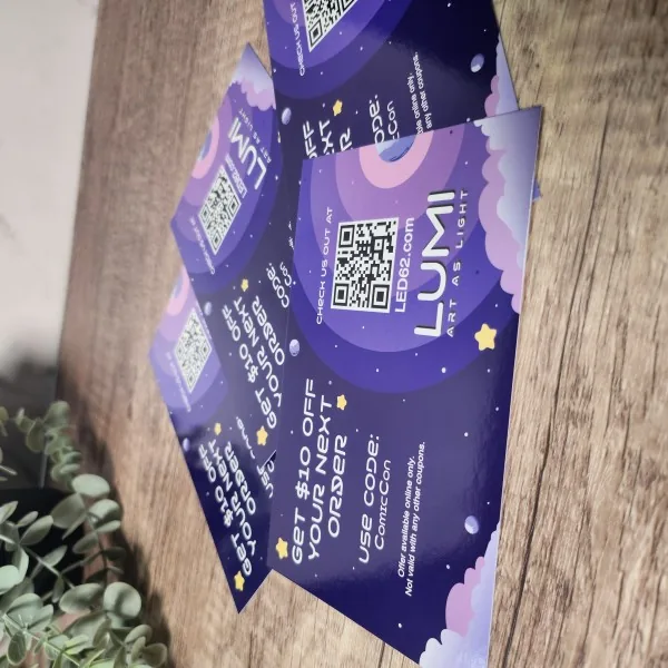 Printed mailer cards for direct mail campaigns
