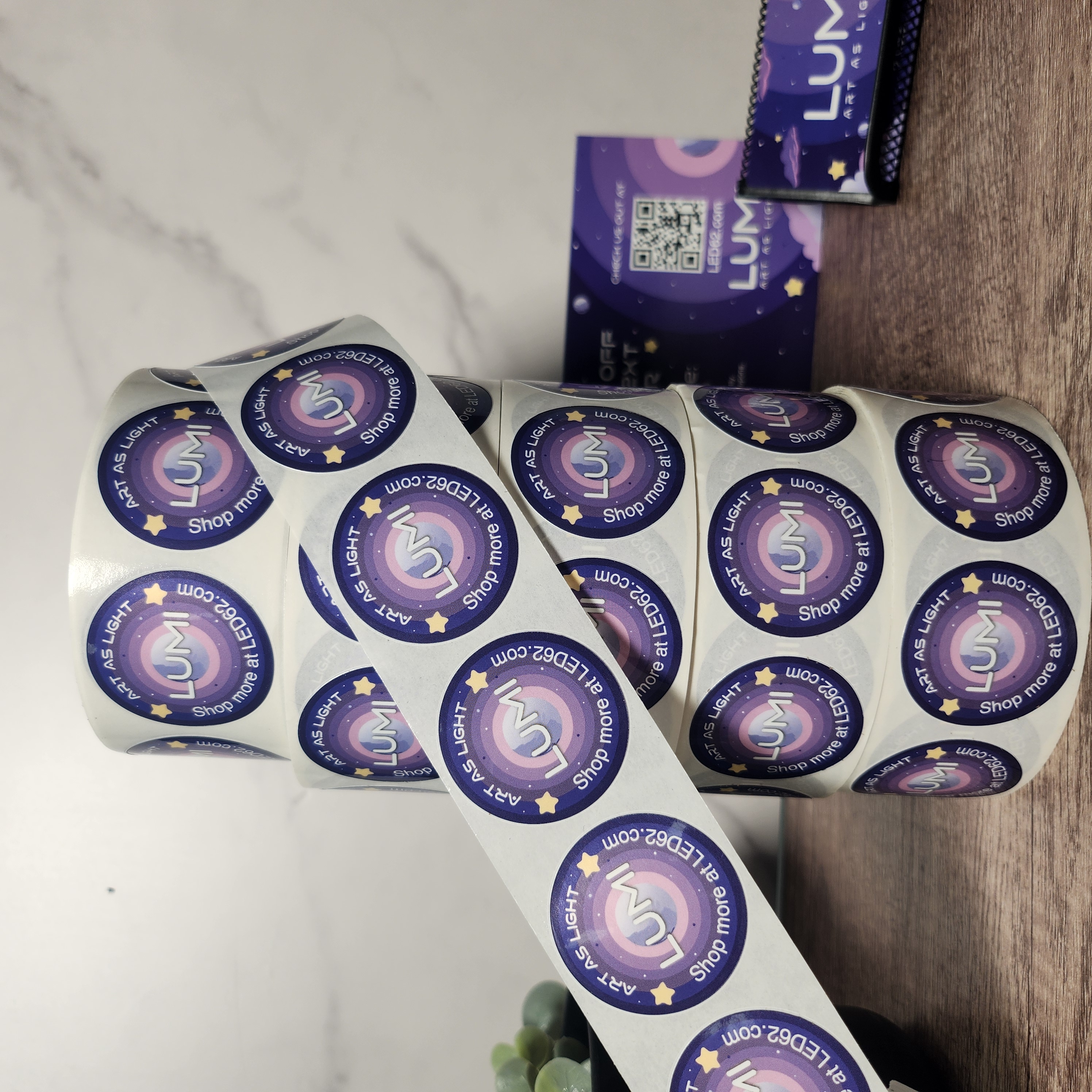 Printed sticker rolls
